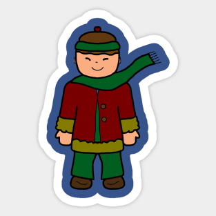 Christmas Boy Freezing Sticker